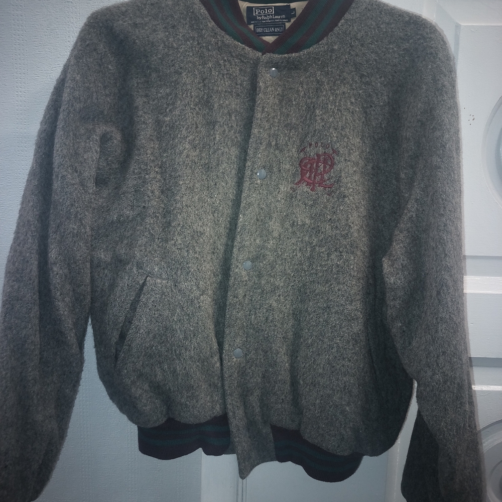 Ralph Lauren Polo Label with Blue and Cream